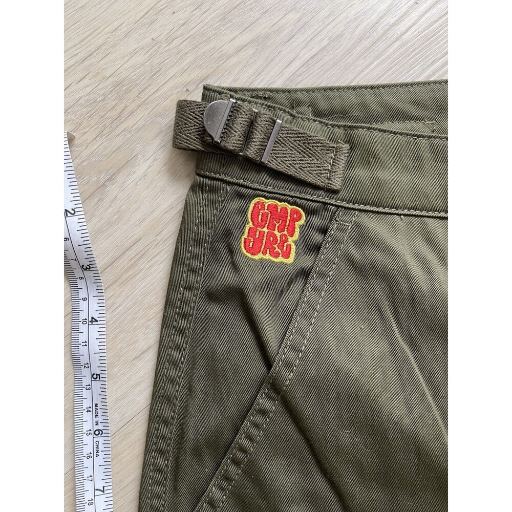 NWT Empyre Men Green 30 Loose Fit Cargo Pants Adjustable Waist Skater Pants